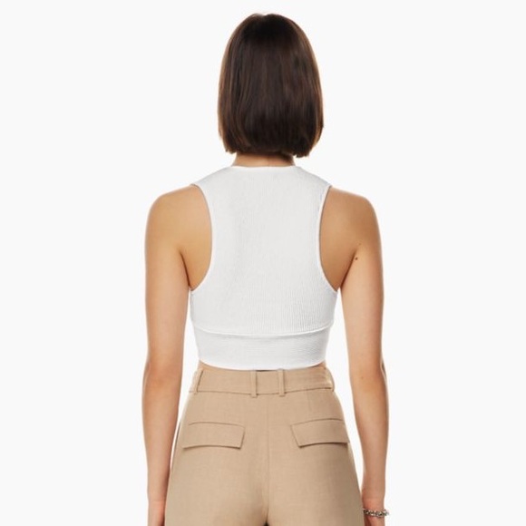 NWOT Aritzia Babaton Sculpt Knit Deep V-Neck Tank in Kelly Green | X-Small - Picture 5 of 6